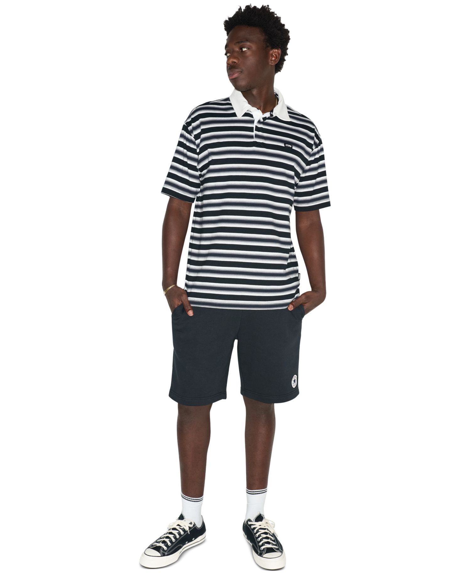 Men's Ombre Stripe Polo Shirt