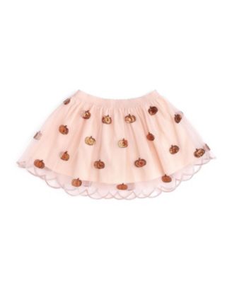 Baby Girls Pumpkin Sequin Scallop Tutu Skirt