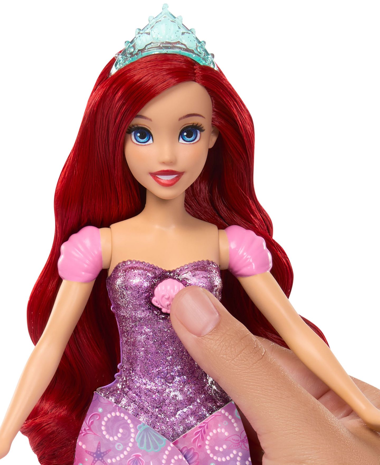 Детская кукла Disney Princess Transforming Ariel Fashion Doll with Flounder & 2 Accessories, Ages 3+ — фото 4