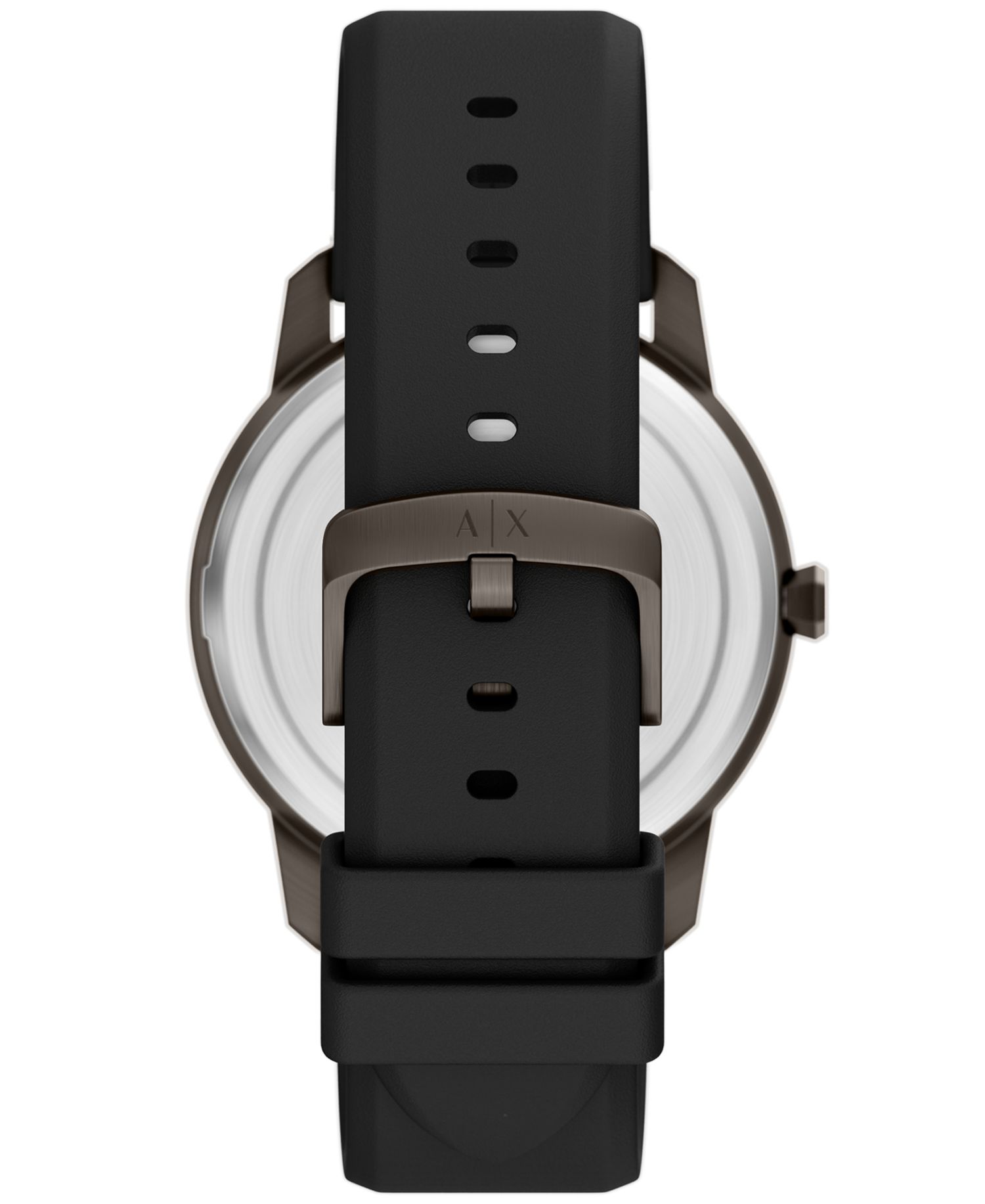 Armani Exchange Men's Quartz Three Hand Black Silicone Watch 42mm