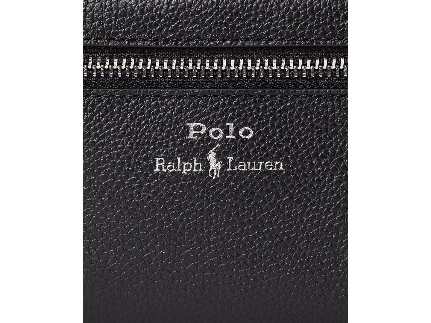 Мужская сумка Polo Ralph Lauren Pebbled Leather Travel Case, цвет: Чёрный — фото 5