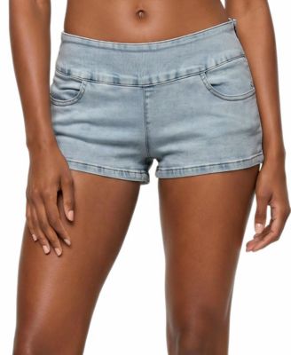 Womens Zaida Stretchy Denim Micro Shorts