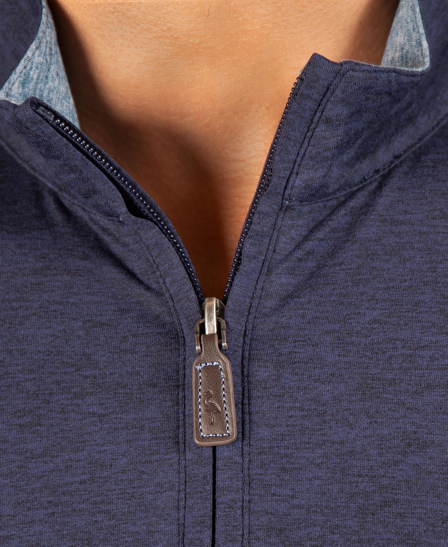 Men's Brushed Melange Quarter Zip Sweater