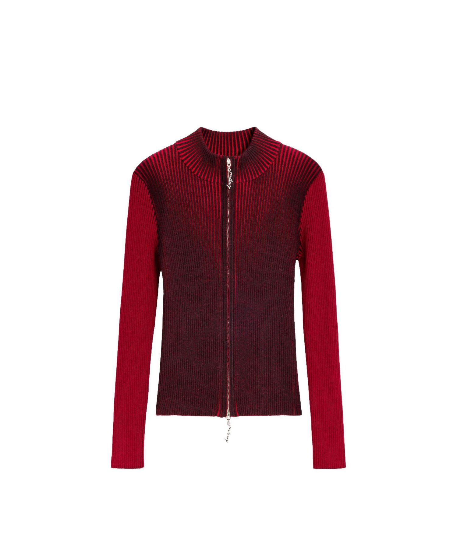 Women's Iridescent Mock-Neck Full-Zip Cardigan