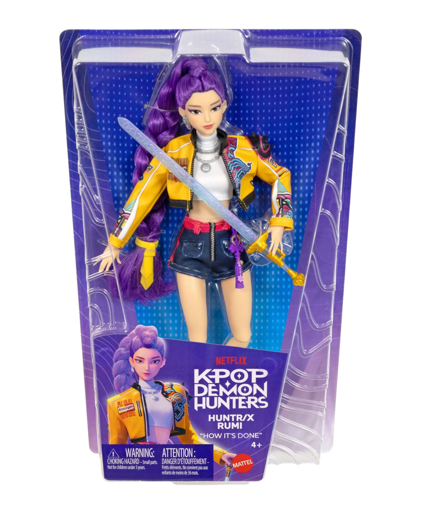 Детская кукла KPop Demon Hunters Huntr/X "How It's Done" Rumi 11" Collectible With Weapon Accessory, от 6 лет — фото 6