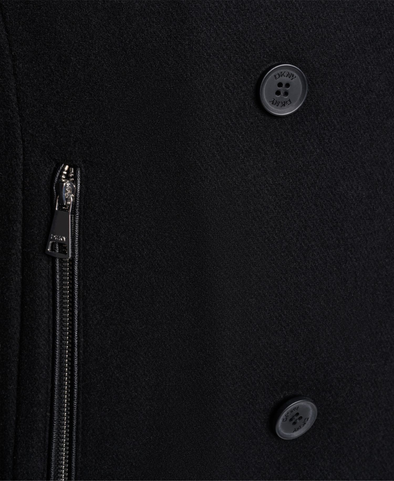 Women's Double-Breasted Long-Sleeve Wool-Blend Peacoat