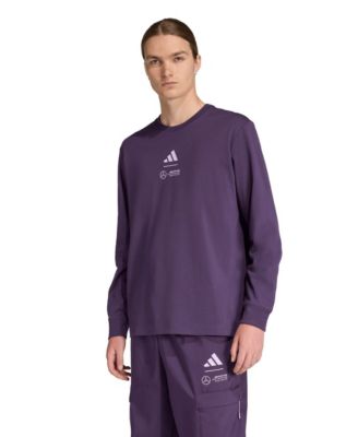 Men's Dark Purple Mercedes-AMG Petronas F1 Team Premium Woven Long-Sleeve T-Shirt