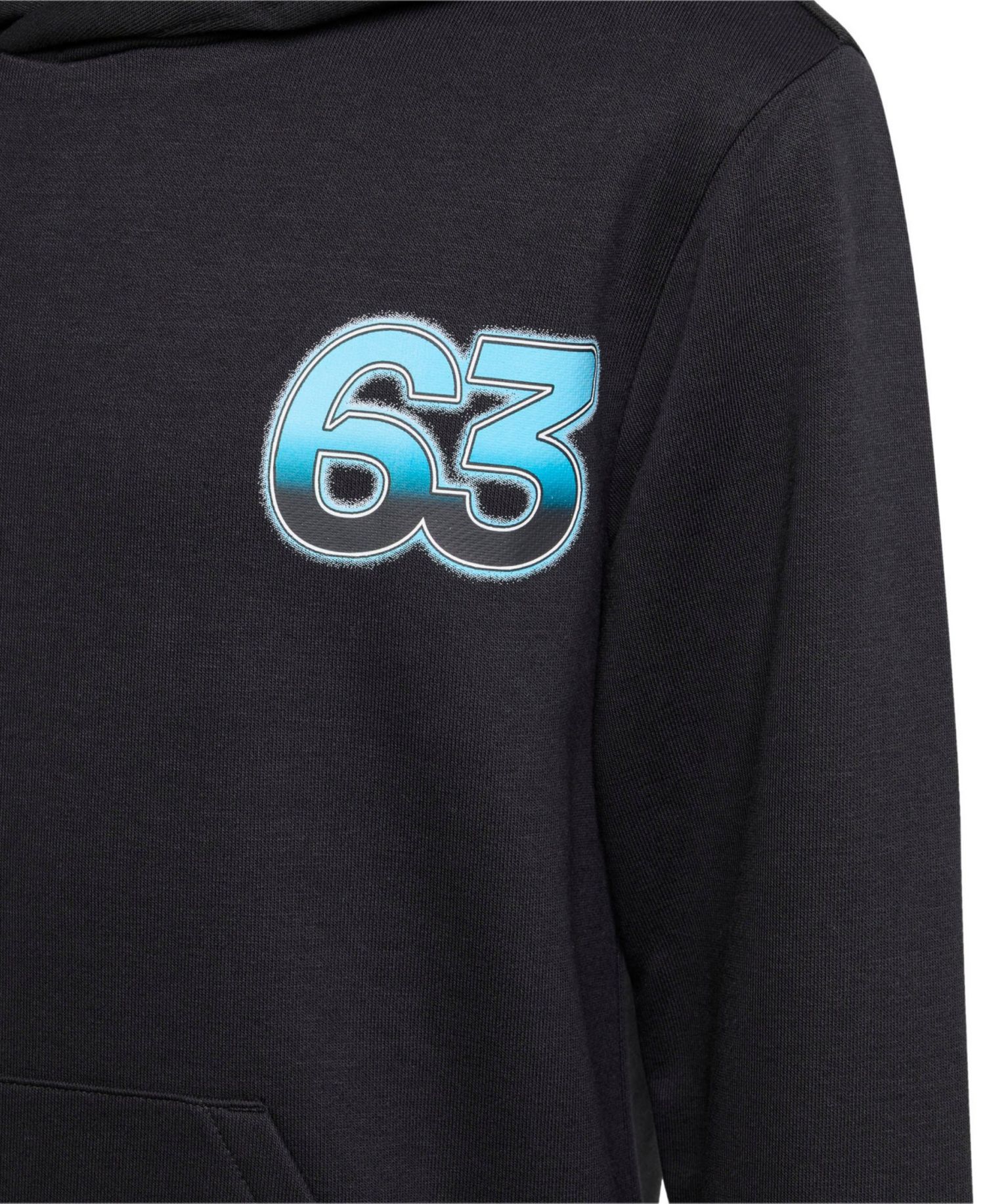 Big Boys and Girls George Russell Black Mercedes-AMG Petronas F1 Team Driver Wear Graphic Pullover Hoodie