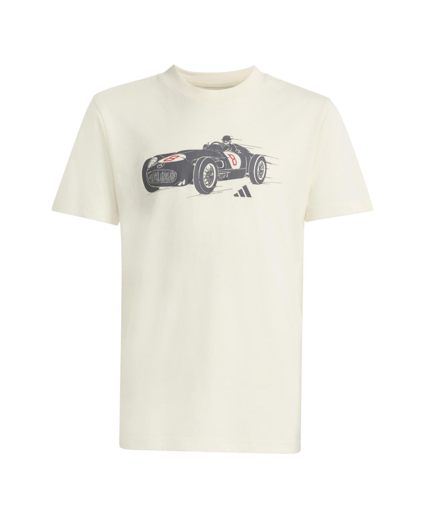 Детская футболка adidas White Mercedes-AMG Petronas F1 Team Silver Arrows Retro Car — фото 6