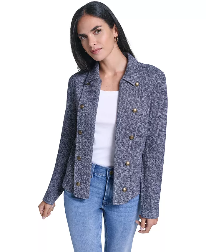 Women's Marled Band Double-Breasted Jacket