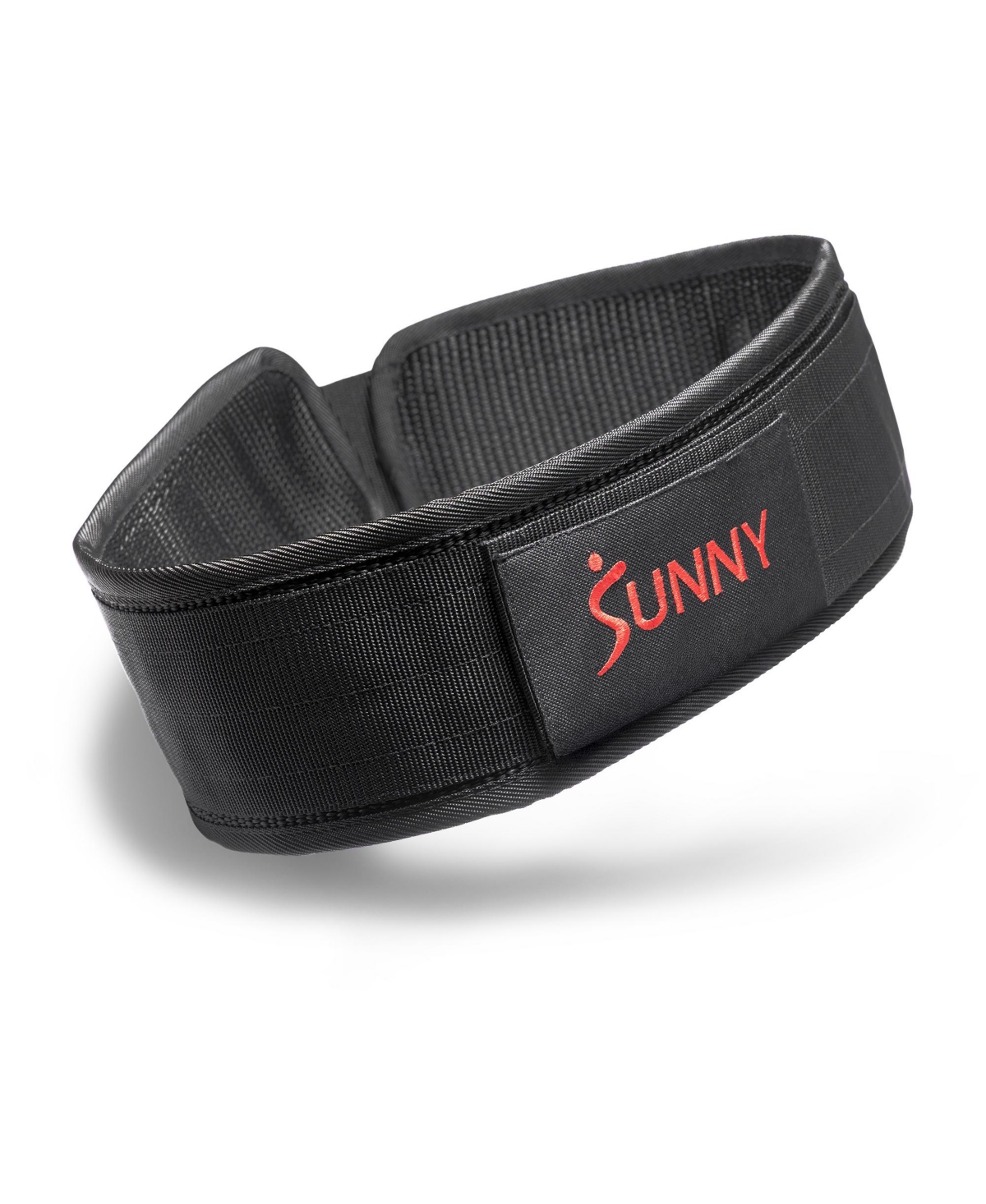 Sunny Health & Fitness Heavy-Duty 4" Nylon Weightlifting Belt with Back Support & Adjustable Fit for Strength Training