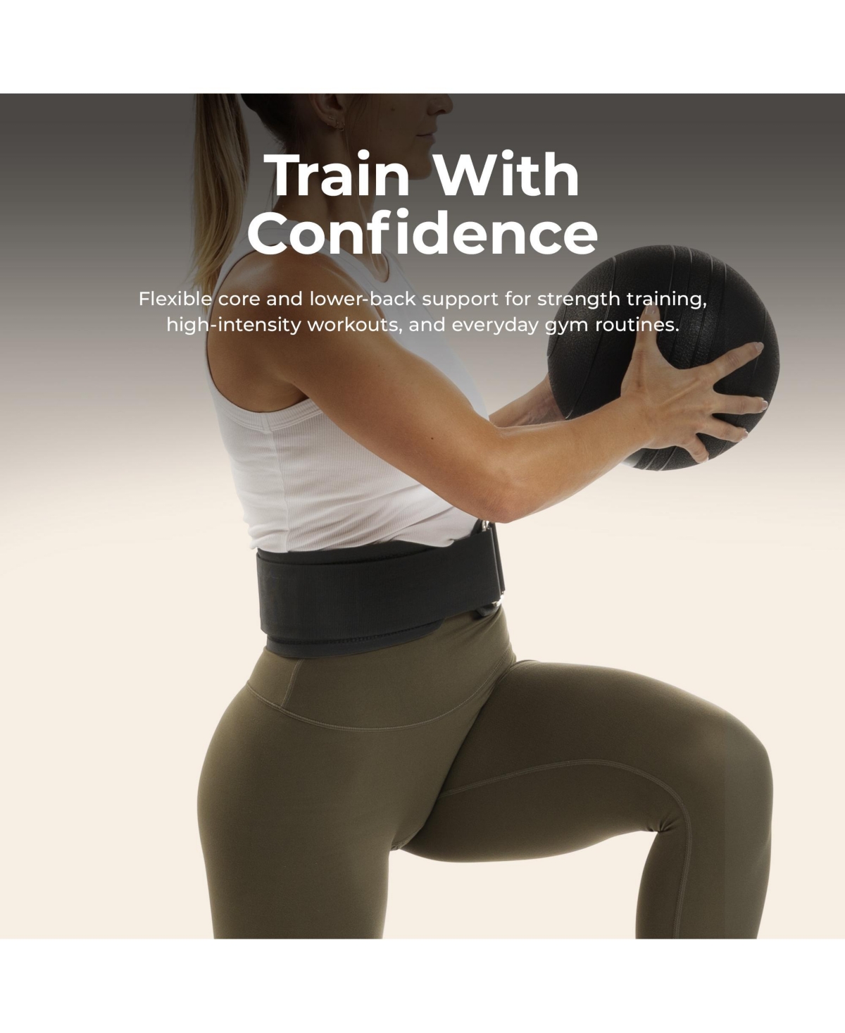 Sunny Health & Fitness Heavy-Duty 4" Nylon Weightlifting Belt with Back Support & Adjustable Fit for Strength Training