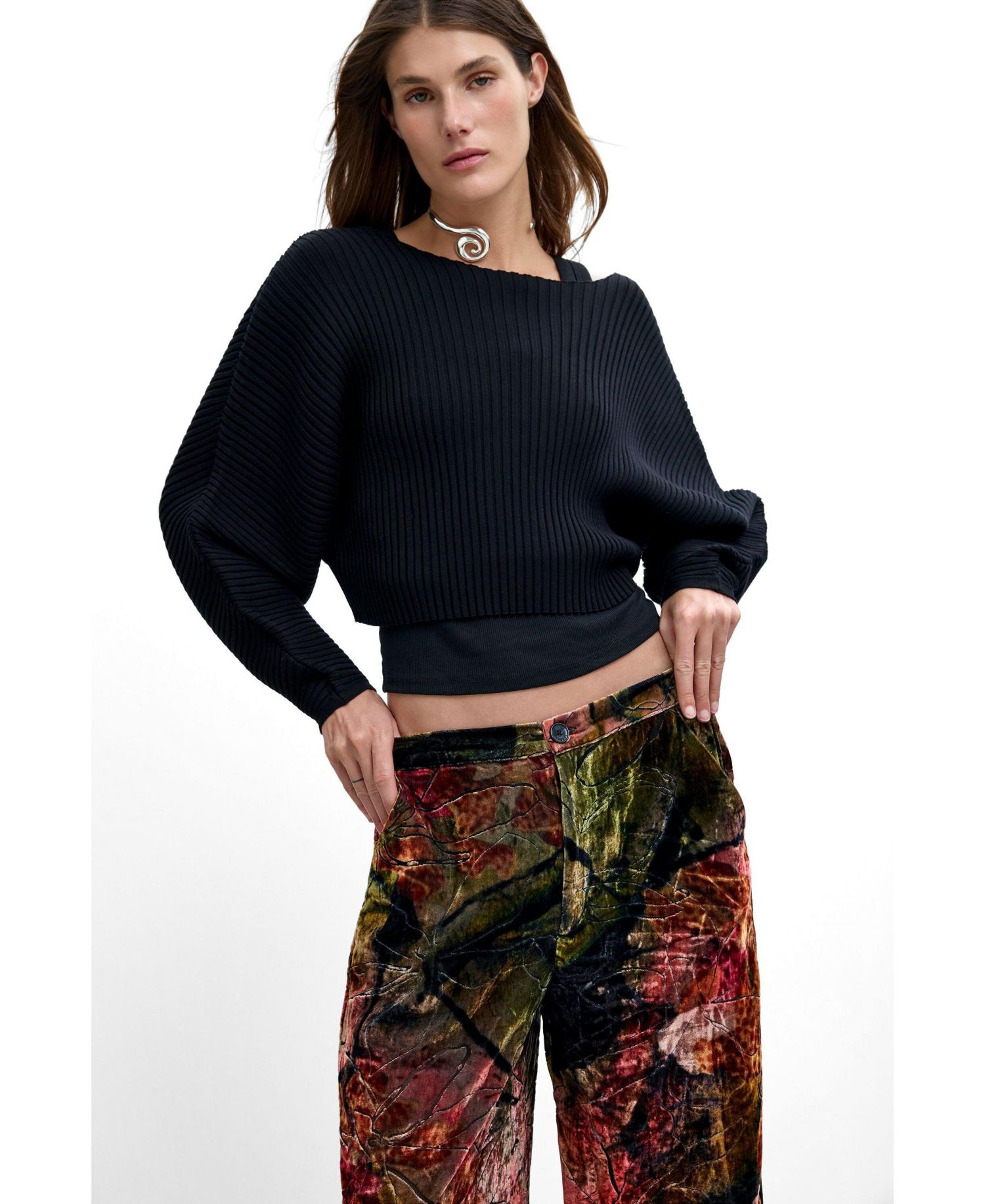 Women's M. C. Lacroix Wide-Leg Velvet Trousers