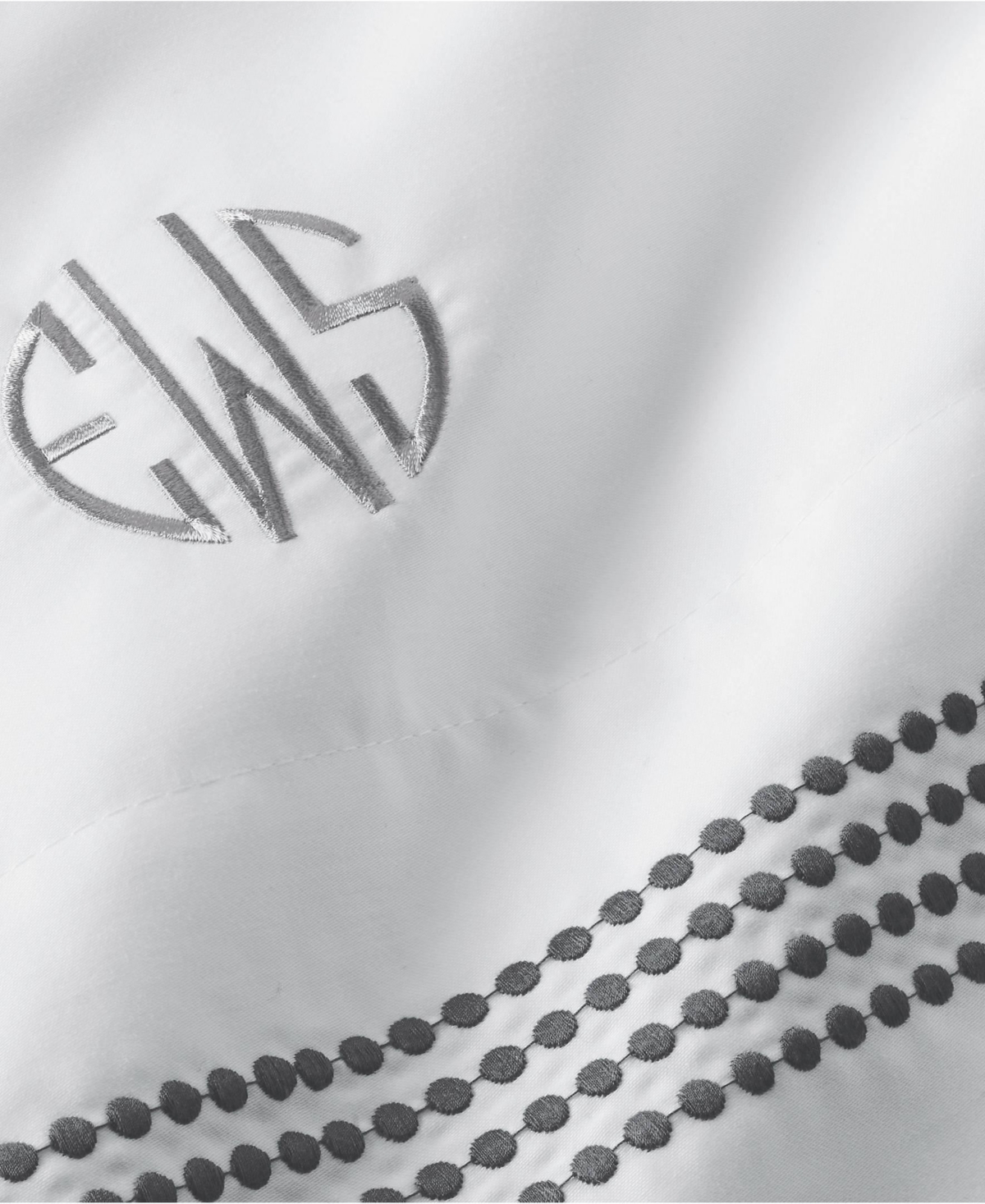 Lands' End Supima Cotton No Iron Sateen Embroidered Sheets