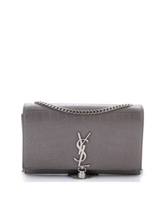 Medium Classic Monogram Tassel Crossbody Bag Embossed Leather
