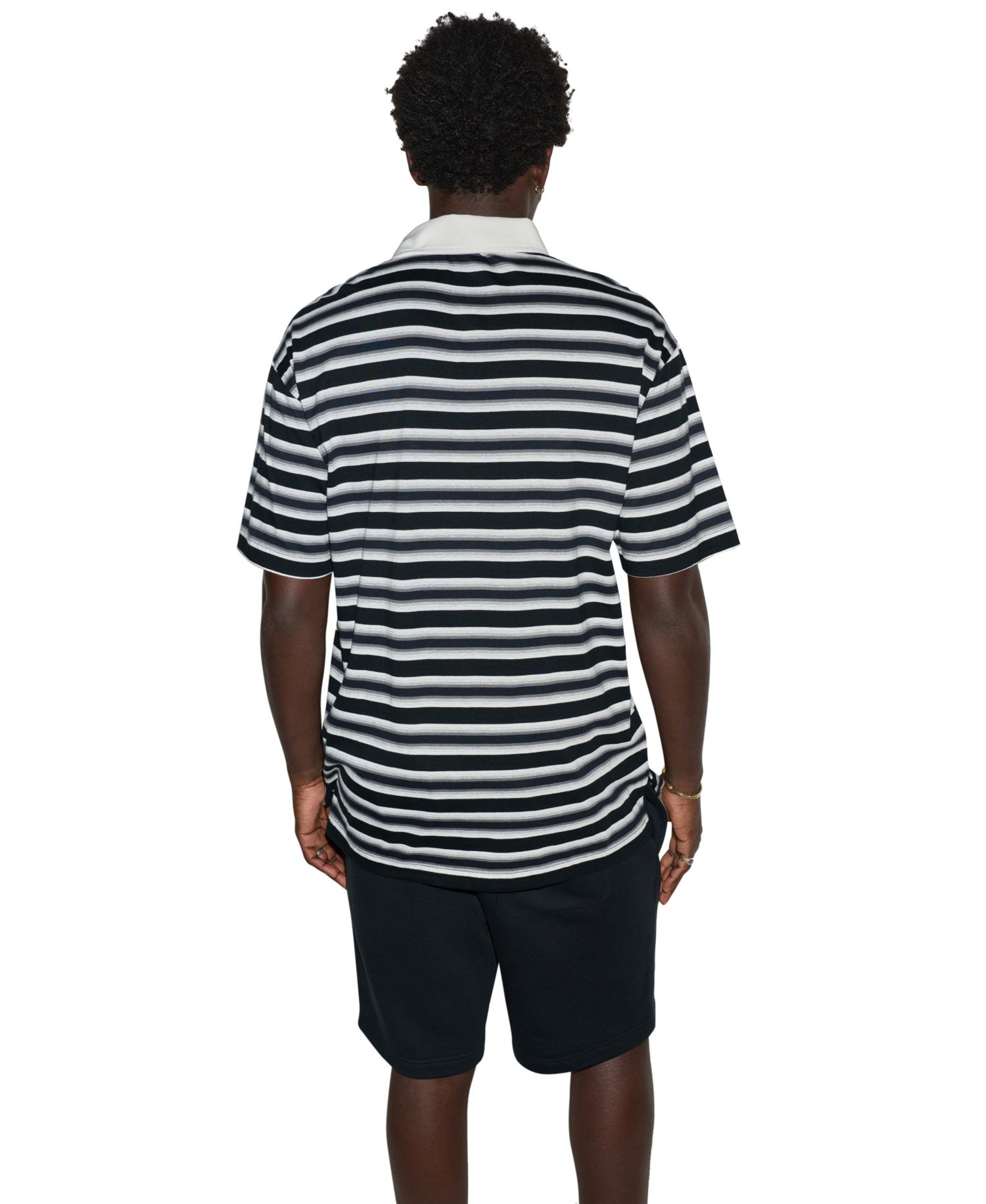Men's Ombre Stripe Polo Shirt