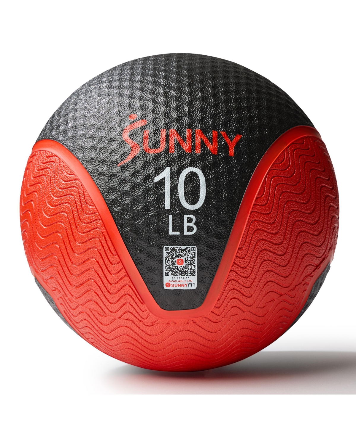 Sunny Health & Fitness Medicine Ball 10LBS, Non-slip Grip