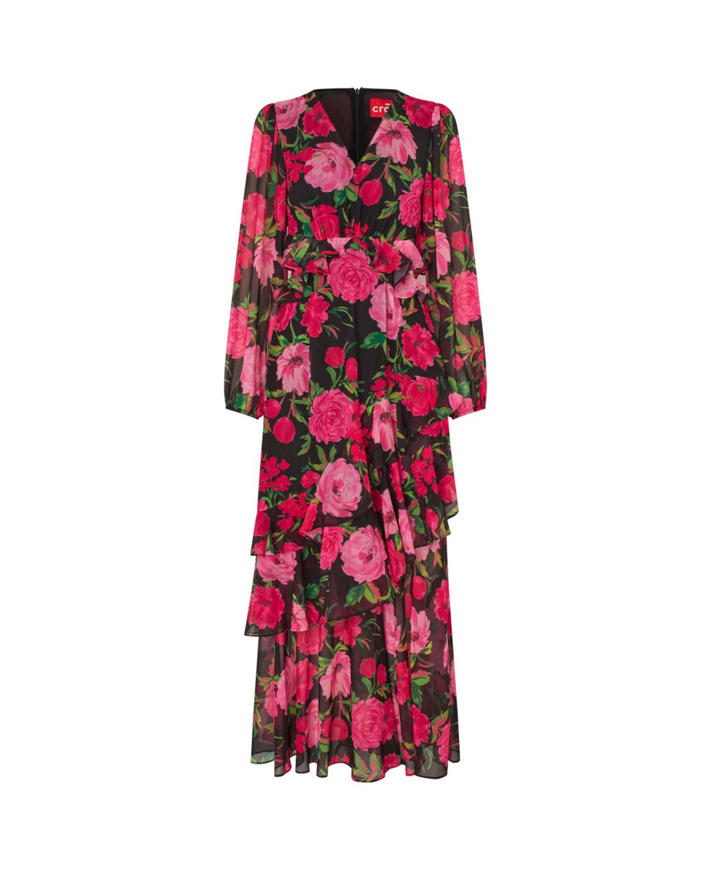 Женское платье CRAS Love Floral Long-Sleeve Tiered Maxi, цвет: С принтом — фото 6