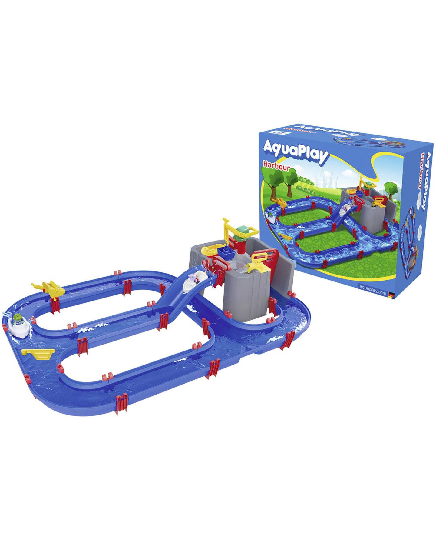 Детский игровой набор Aquaplay Harbor 50.39" x 36.61" x 15.75" Hand-Crank Water Play Set, Ages 3+ — фото 7