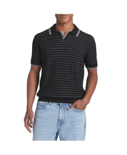 Мужские топы DKNY Dyson sweater polo, цвет: Чёрный