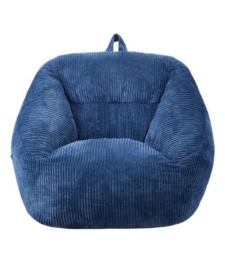 3 Foot Memory Foam Bean Bag Chair with Soft Teddy Velvet Cover