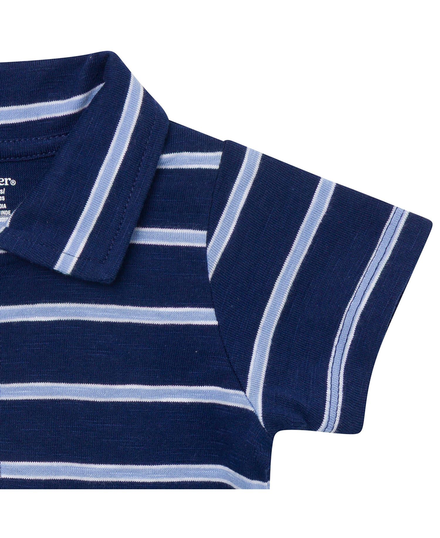 Baby Boys'(0-3 M to 18 M ) Polo Bodysuit, Stripes