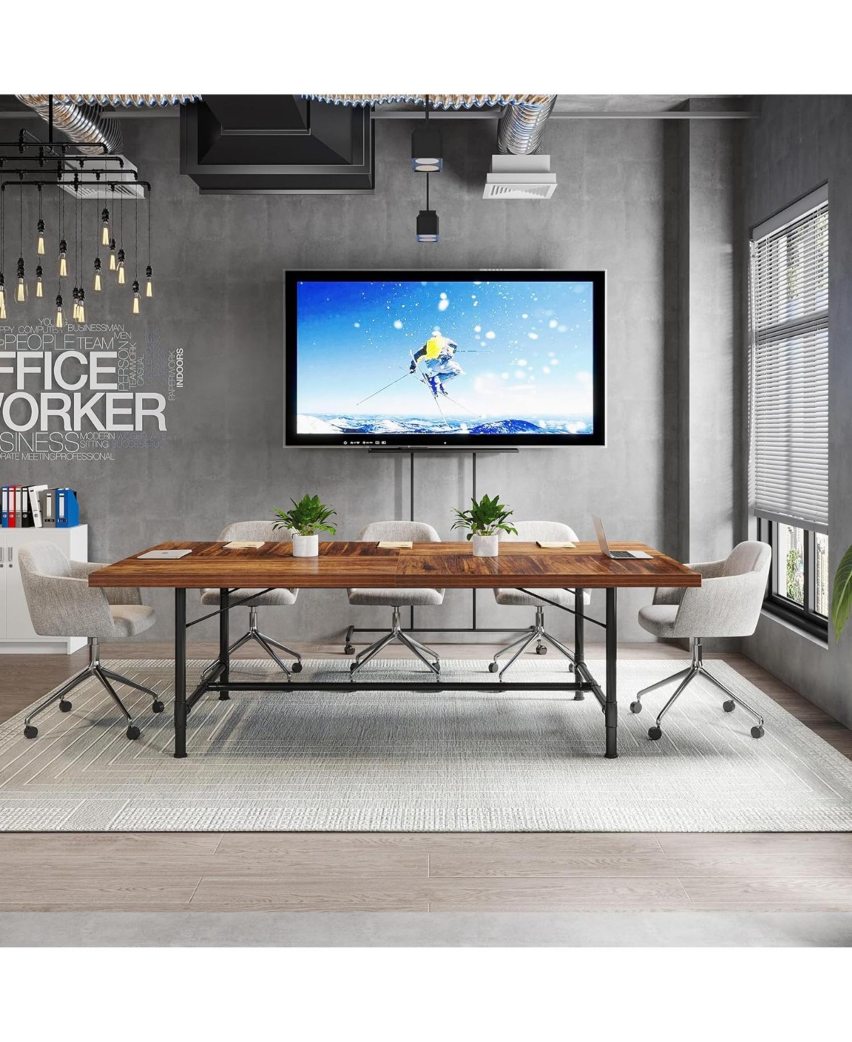Tribesigns 6FT Conference Table for Office Meeting Room