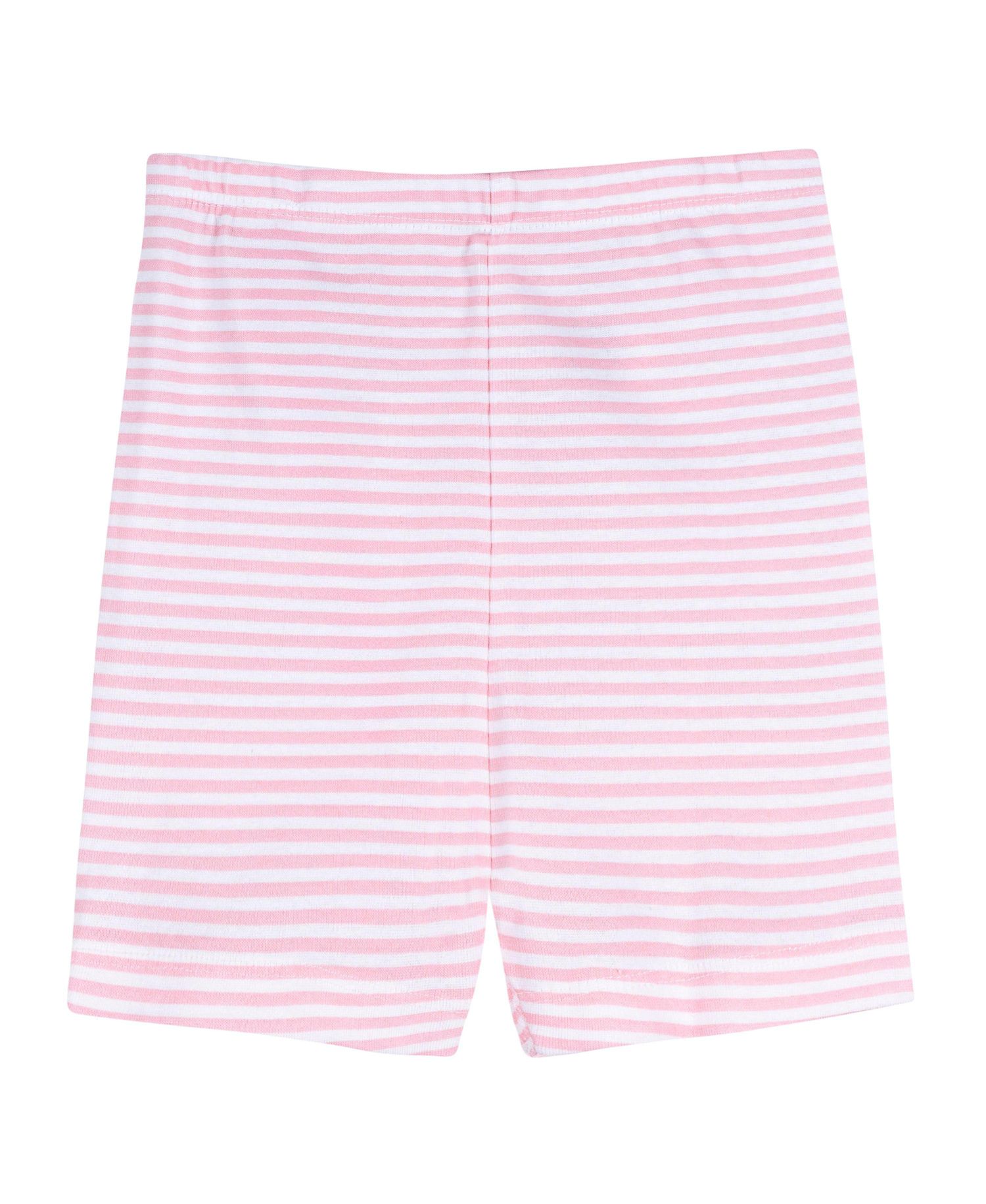 Baby Girls' 18M- 4T 4-Piece Cotton Pajama Short Set, Flamingo Floatie