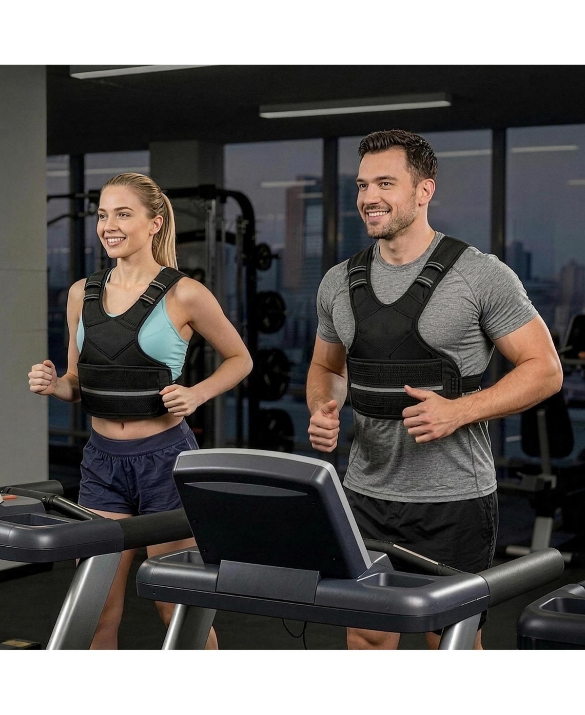 Sugift Adjustable Weighted Vest 20-32 lbs with 6 Weight Packs X-Shape for Strength Training Running
