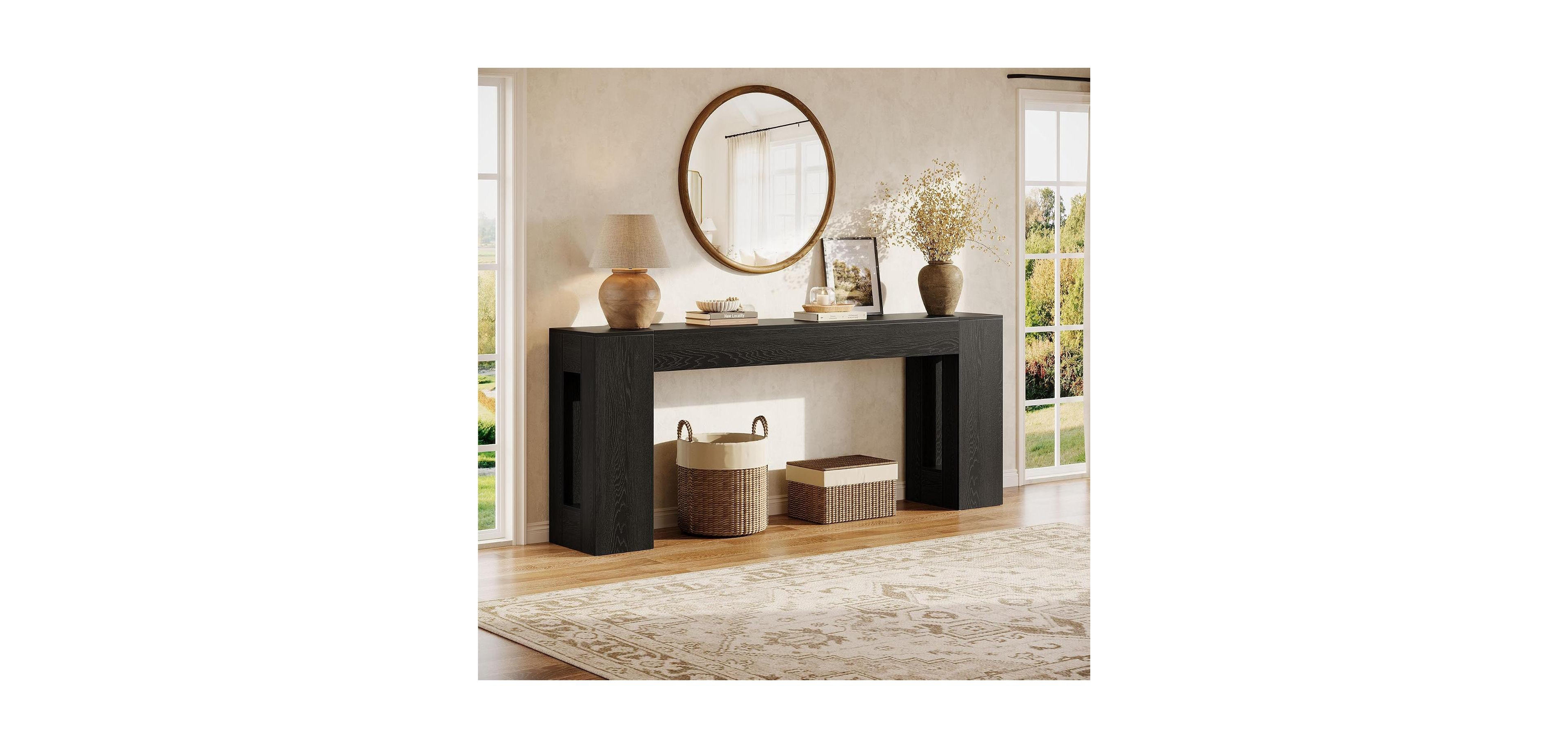 Tribesigns 79-Inch Extra Long Console Tables for Entryway, Farmhouse Narrow Sofa Table Behind Couch with Thick Legs, Wooden Entryway Accent Furniture