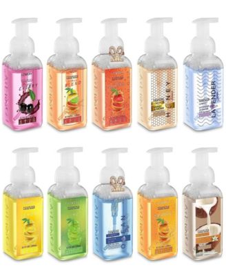 10-Piece Hand Foaming Soap in Citrus, Floral, Fresh, Warm Fragrances