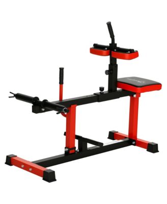 Seated Calf Raise Machine with Olympic Weight Posts, Adjustable Pads, Steel Frame
