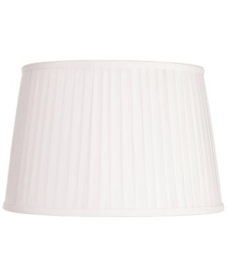 14" Top x 17" Bottom x 11" High x 11" Slant Lamp Shade Replacement Large Empire Pleated Spider Harp Finial