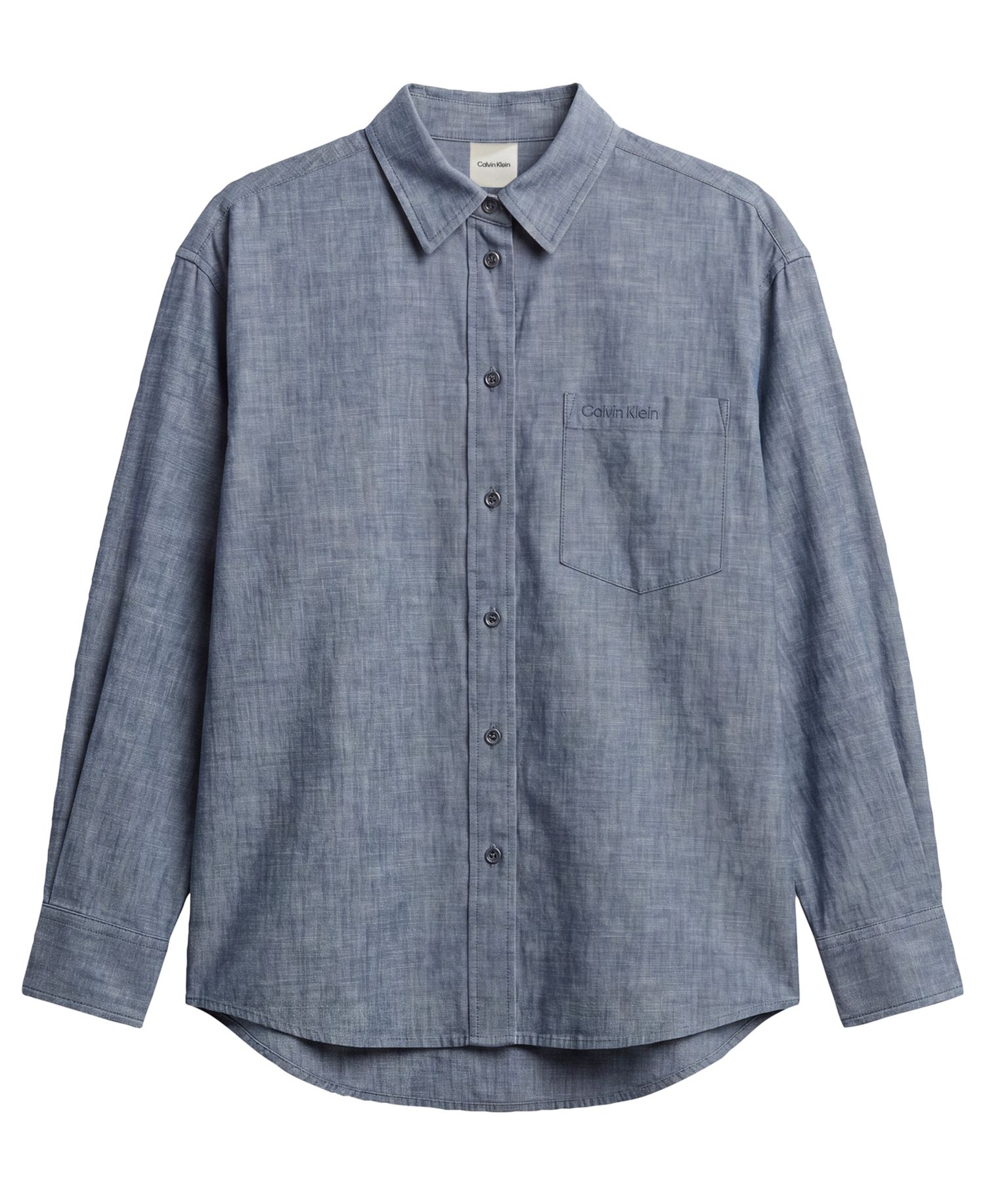 Women's Long-Sleeve Chambray Sleep Shirt