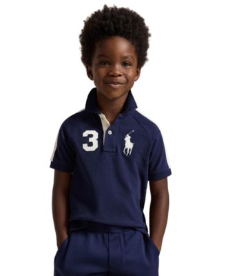 Boys' 2T-7 Big Pony Cotton Mesh Polo Shirt