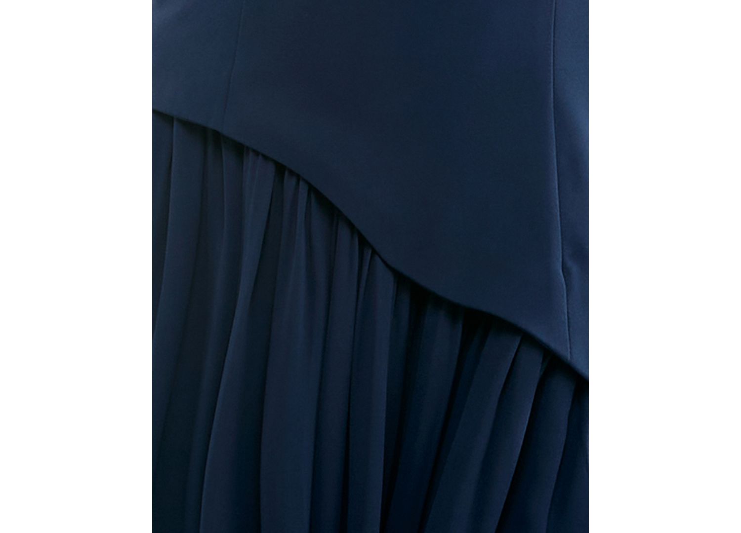 Juniors' Strapless Asymmetrical Corset-Inspired Chiffon Gown
