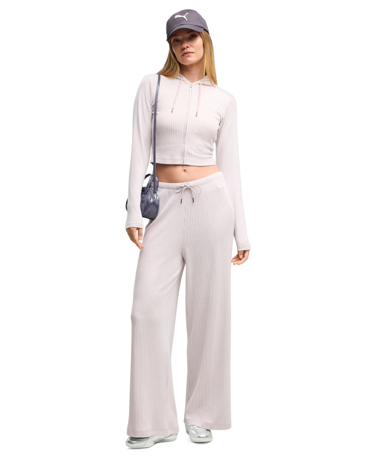 Women's Essentials Ribbed Wide-Leg Pants