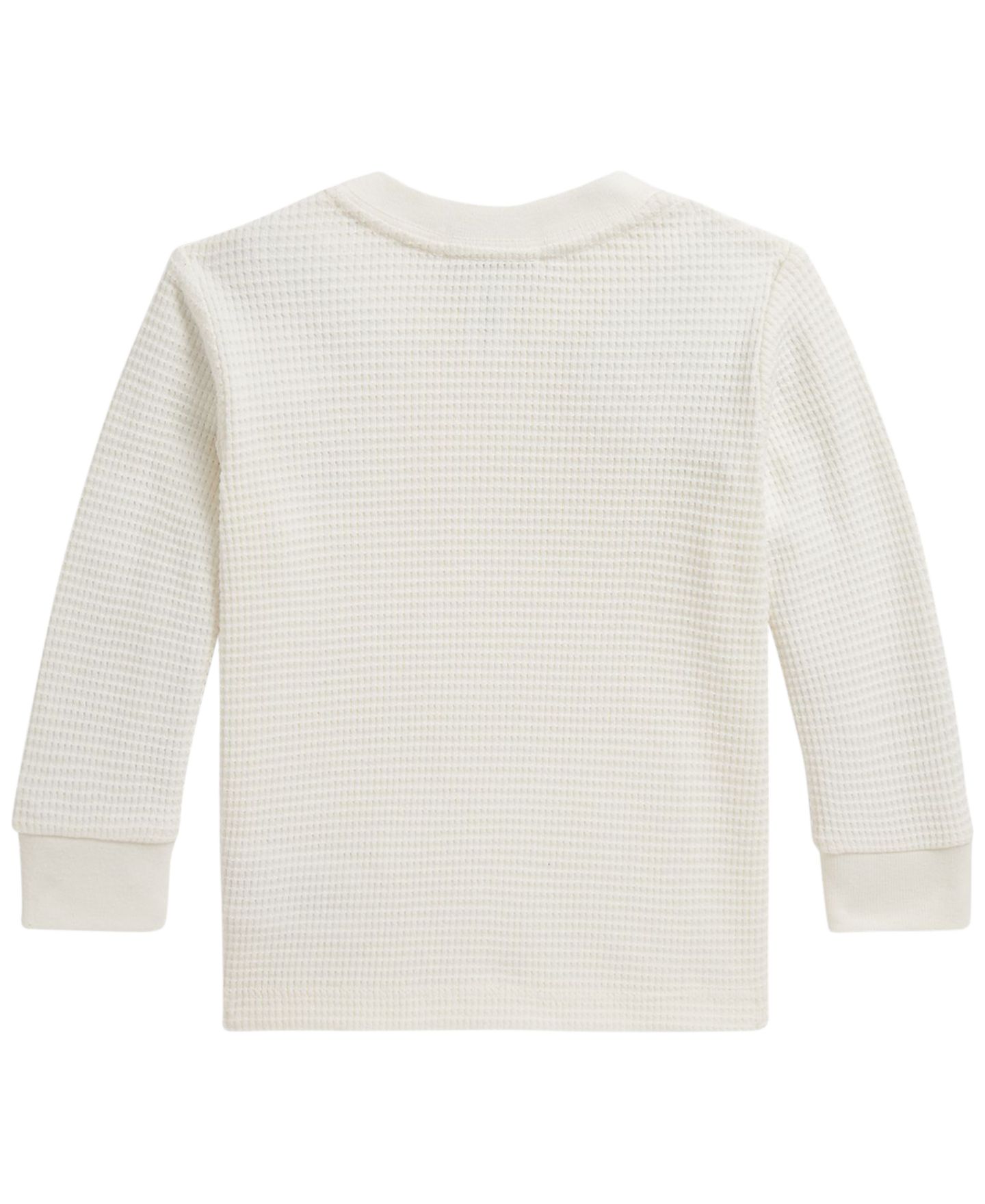Футболка Polo Ralph Lauren Waffle-Knit Cotton Long-Sleeve T-Shirt для мальчиков-малышей, цвет: Кремовый — фото 2