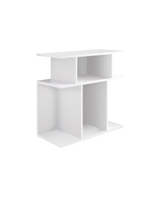 3-Tier  Laminate Accent Side Table with 6 Open Shelves