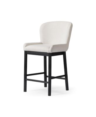 Gia Wingback Upholstered Kitchen Counter Stool with Back