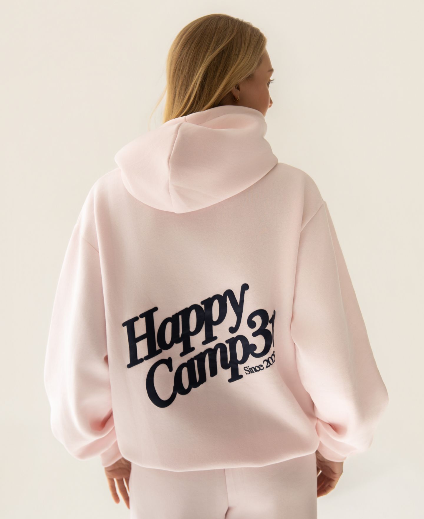 Женское худи The Happy Camp3r Puff Series Hooded, цвет: Пудровый розовый — фото 3