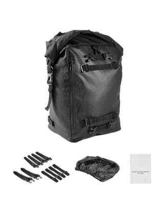 30 L Motorcycle Tail Bag Waterproof Rear Seat Luggage with Rain Cover 17.7 x 11.8 x 7.9.