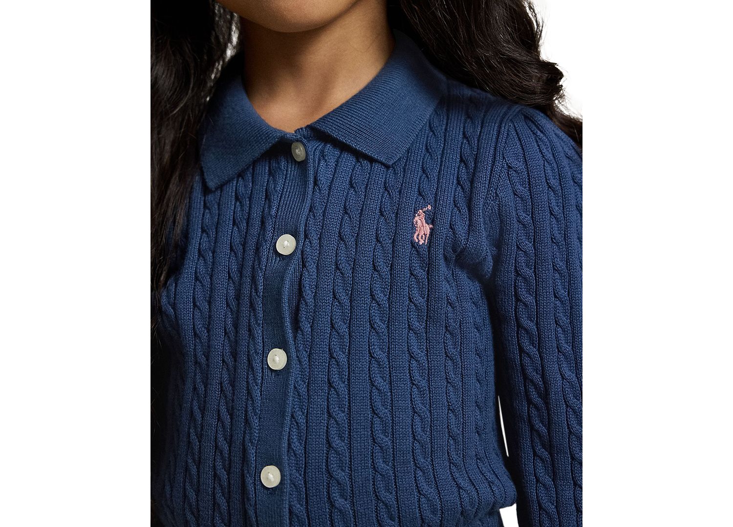 Girls' 2T-6X Cotton Polo Cardigan and Skirt, 2-Piece Set