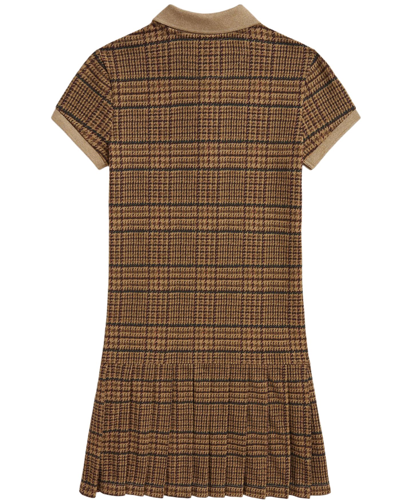 Платье Polo Ralph Lauren Tweed-Print Stretch Mesh Polo Dress для девочек, цвет: Glenview Tweed — фото 2