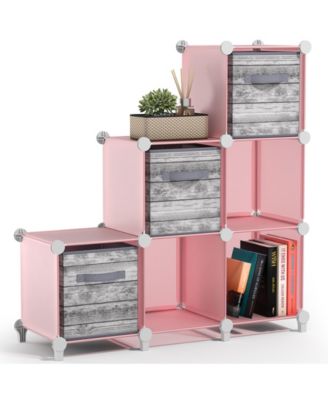 6-Cube Storage Organizer Cubby Shelf for Closet, Toys, Books, and More Space-Saving Bookshelf for Bedroom, Living Room, or Office