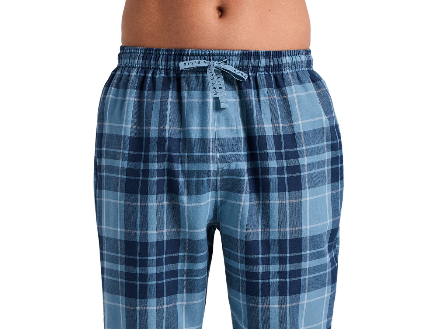 Пижамные брюки Drawstring-Waist для мужчин, фланель — Perry Ellis Portfolio, цвет: Чёрный — фото 16