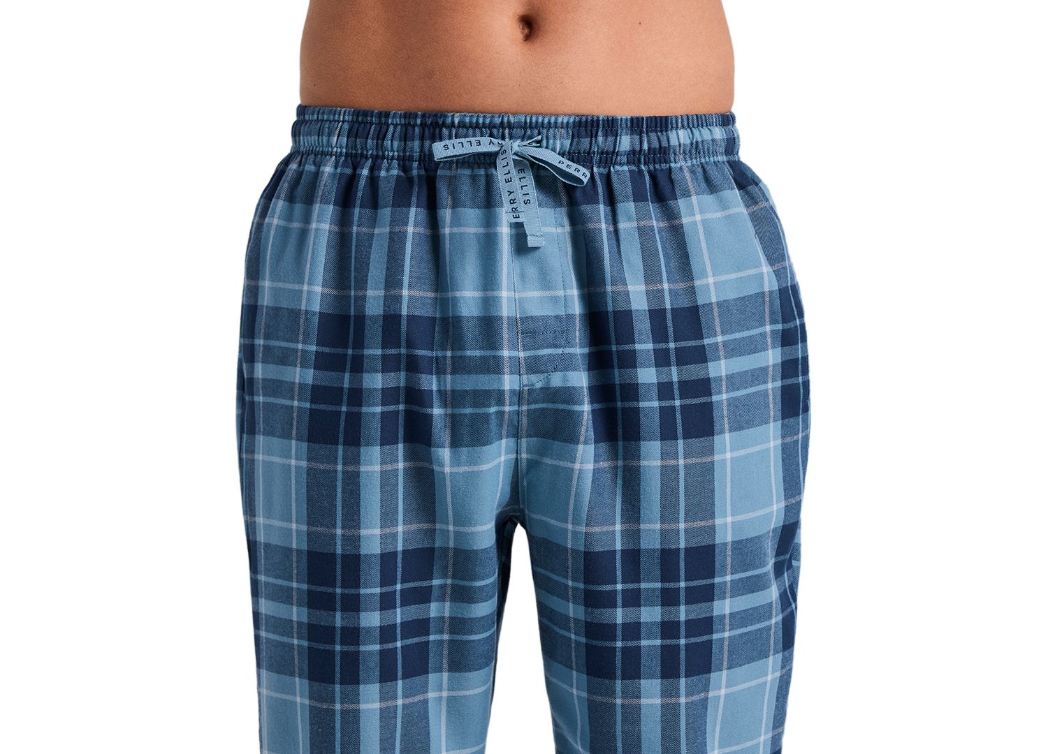 Men's Flannel Plaid Drawstring Waist Sleep Pants
