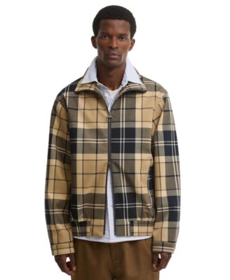 Men's Tartan Funnel-Neck Showerproof Jacket