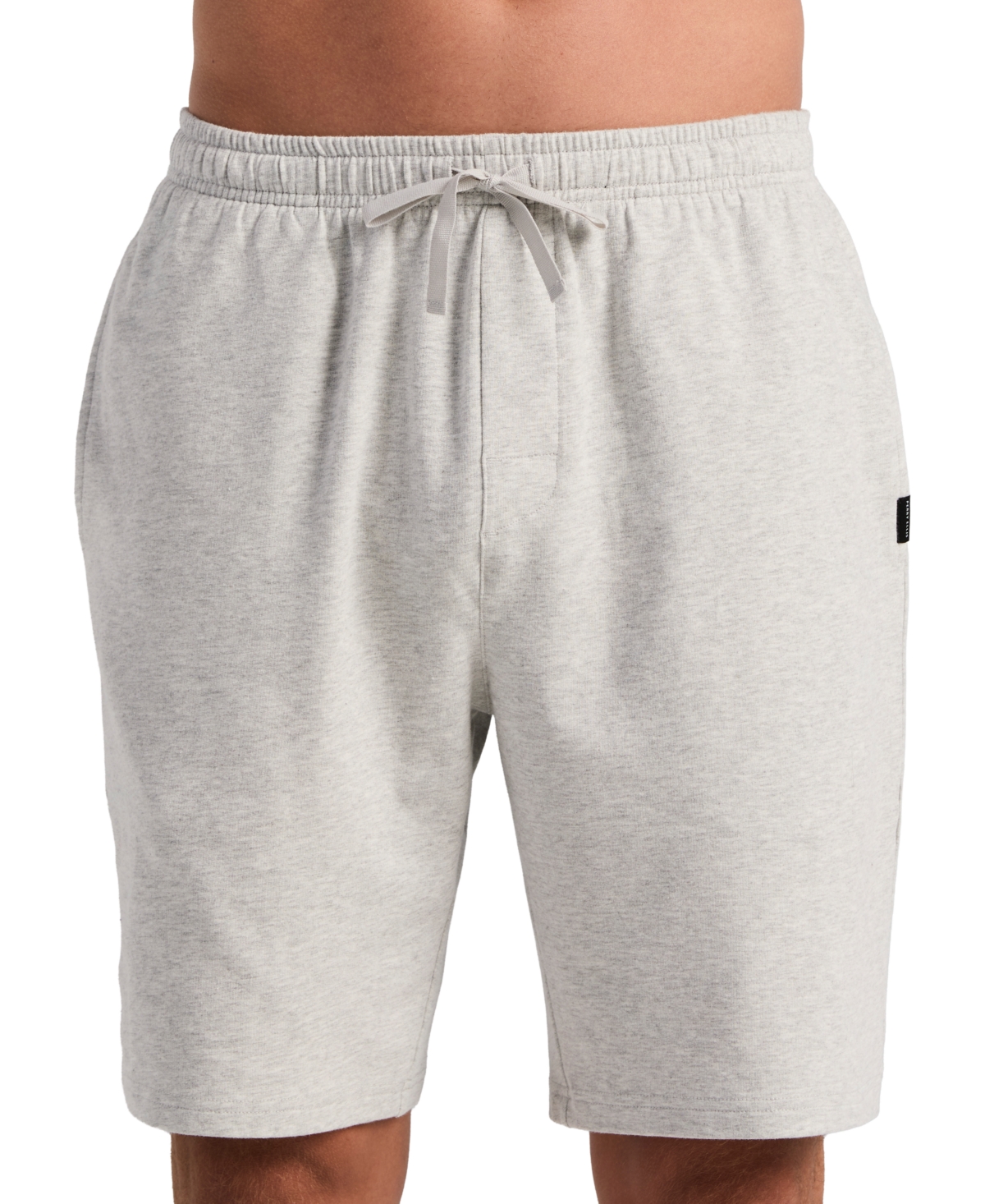 Perry Ellis Portfolio Men's French Terry Heathered Drawstring Waist Sleep Shorts