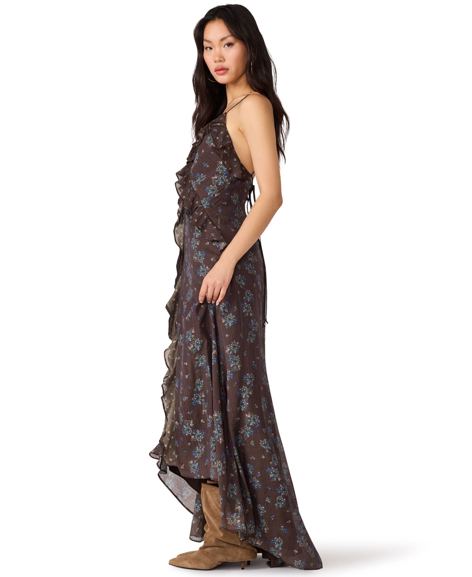 Women's Roselyn Floral Ruffle High-Low Dress